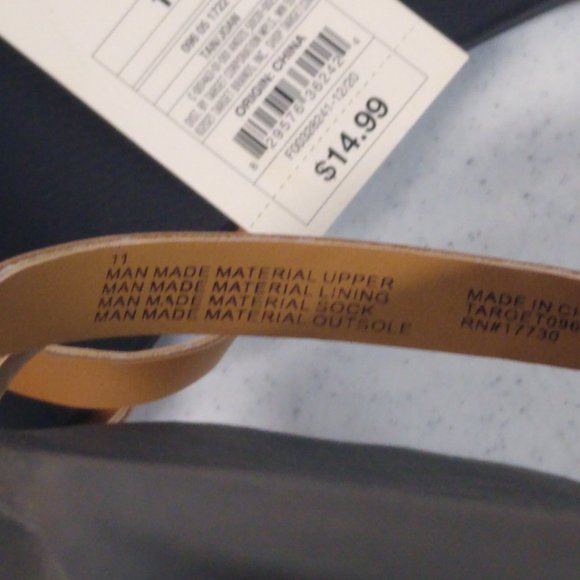 A New Day Sandals Tan/Joan Size 11 Women's Embossed Strappy Slide On Sandals NWT - Picture 7 of 8